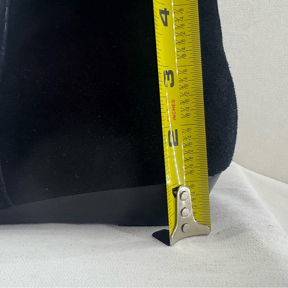 ARRAY Dixie Black suede Slouch Mid-Calf Heel Boot… - image 10